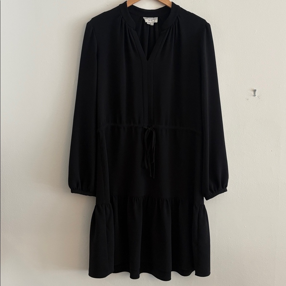 Charlotte Brody Long Sleeve Knee Length Dress in Black Size Medium Women’s